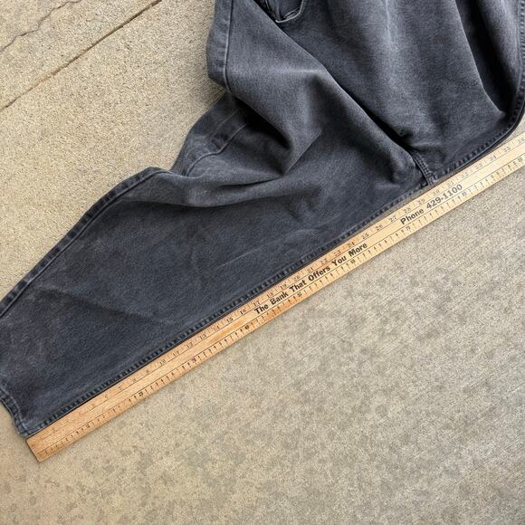 Vintage 90s Levi's 560 Black Jeans 40x30 Orange Tab Loose Fit Tapered Leg - Picture 7 of 12